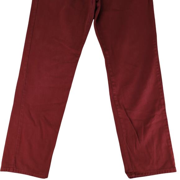Marithe Francois‎ Girbaud High-rise Straight Leg Jeans Red Pants Women's 7/8 - Picture 4 of 9